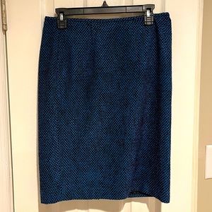 NWT! Calvin Klein blue tweed pencil skirt